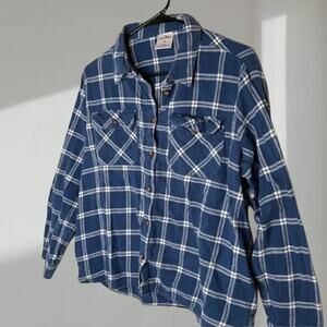 Adventuridge Plaid Flannel Button-Up Shirt (Men’s XL)